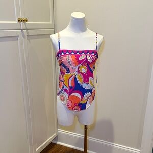 Sz 8 Trina Turk Multicolor Swim Top